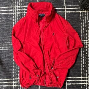Polo by Ralph Lauren Bright Red Lightweight Zip Windbreaker
